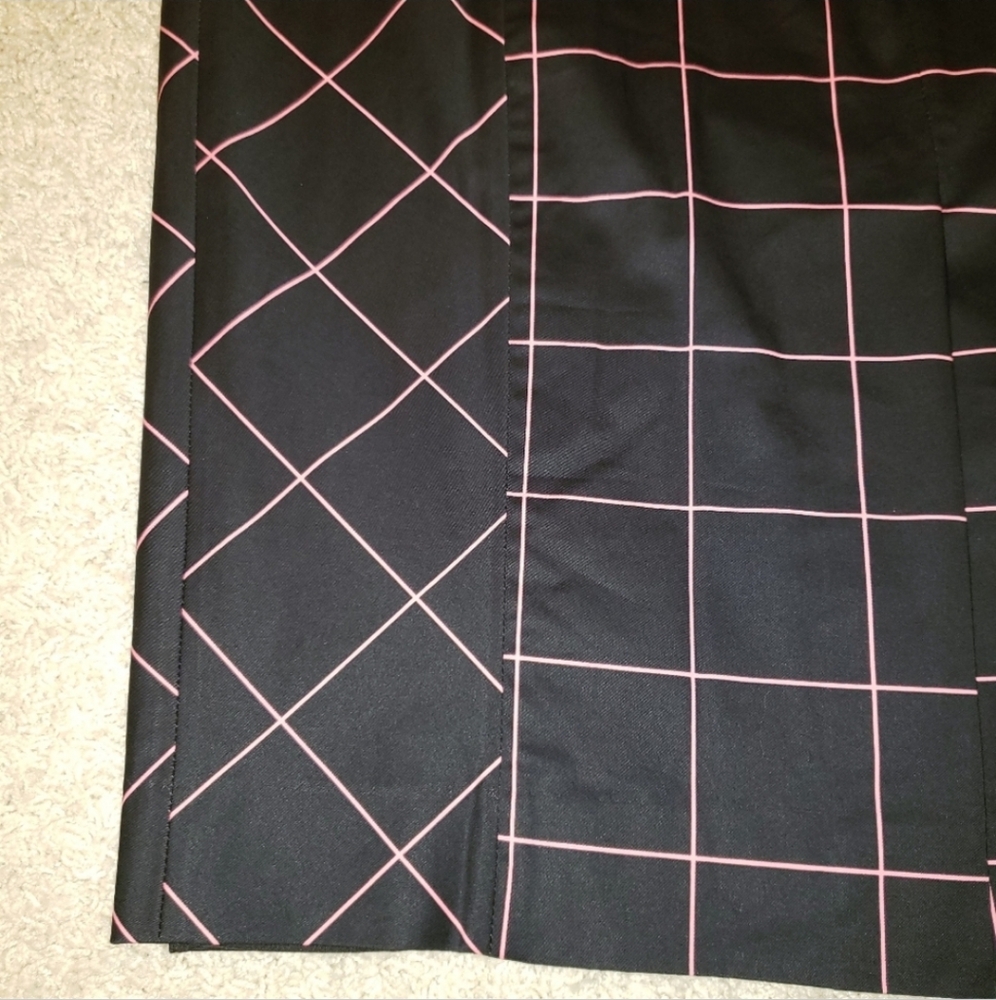 Milly Bias Pencil Skirt Grid Print Black & Pink Size 8 NWT - Picture 12 of 16